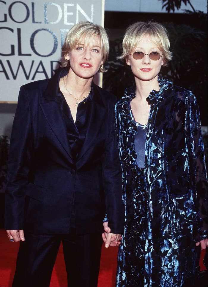 Heche and DeGeneres at the 1998 Golden Globes