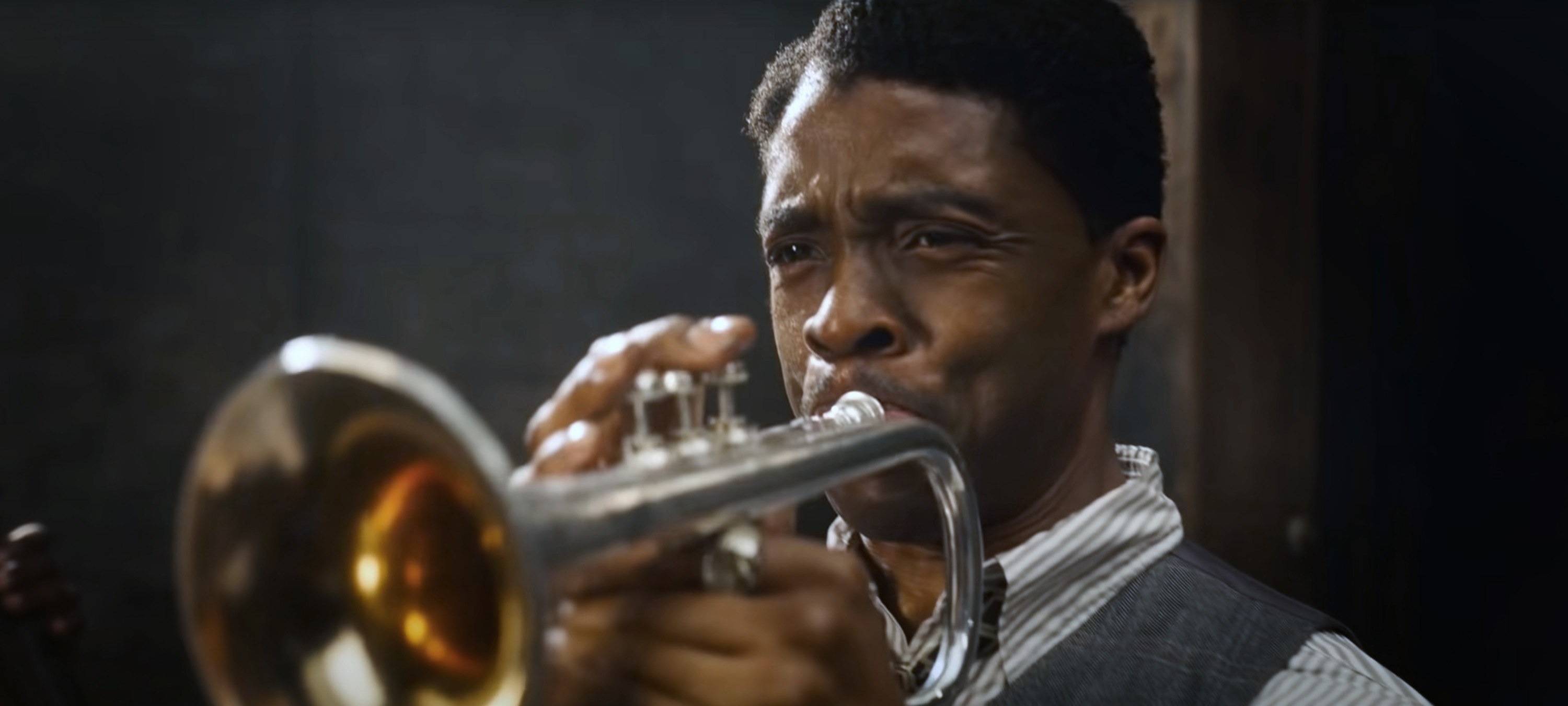 Boseman plays the trumpet in Ma Rainey&#x27;s Black Bottom