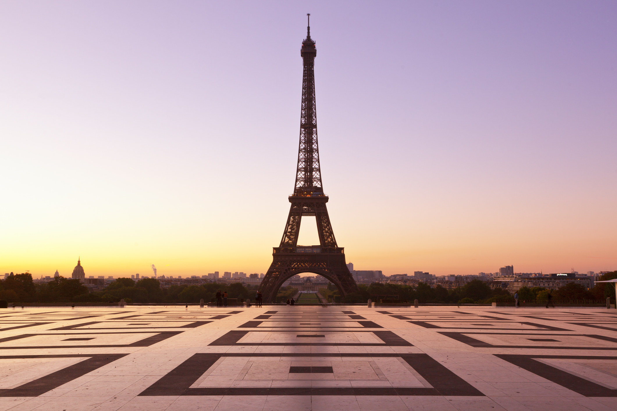 The Eiffel Tower at sunset