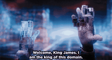 Al-G says &quot;Welcome, King James. I am the king of this domain&quot;