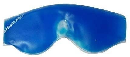 A blue gel eye mask