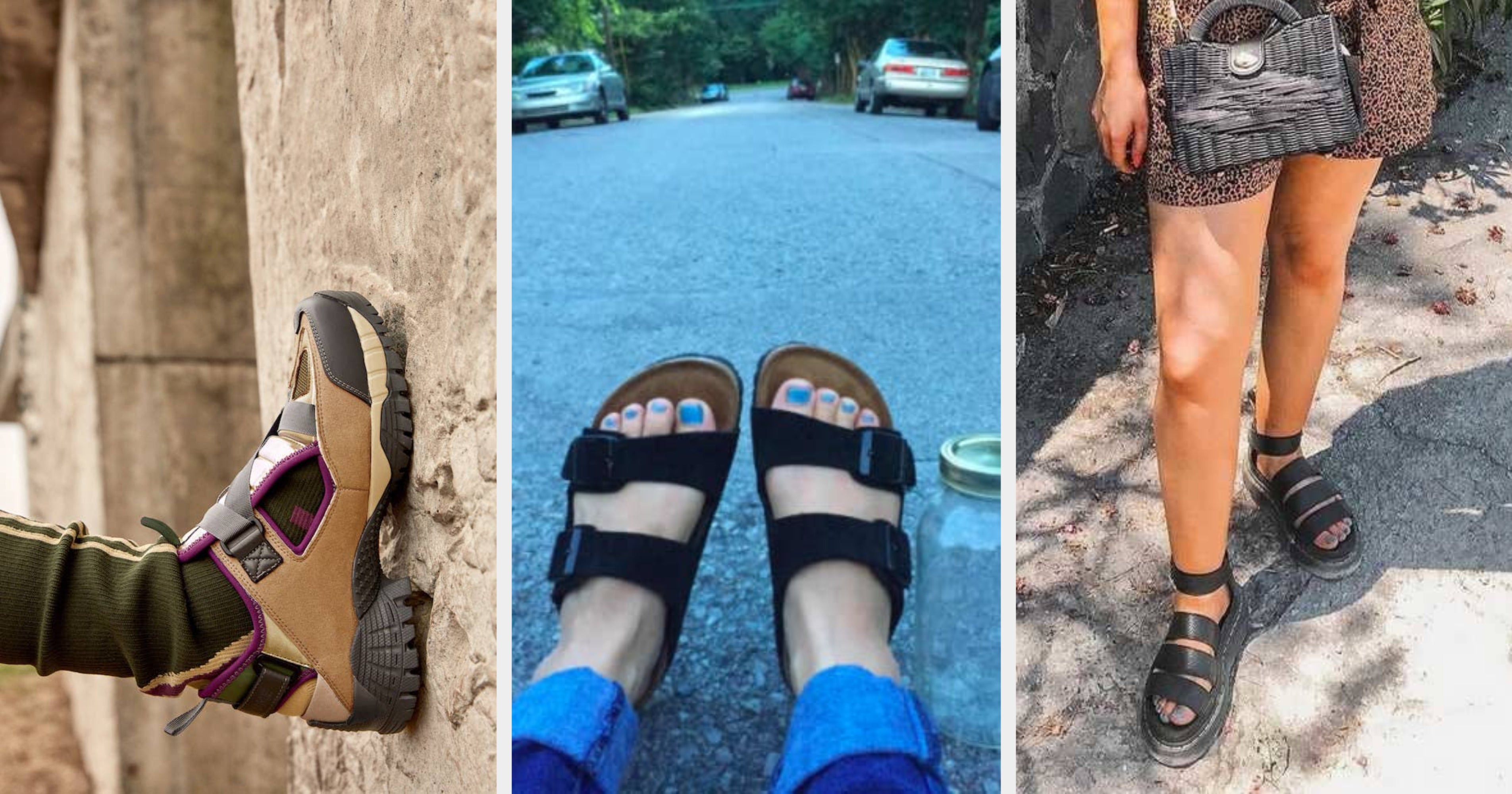 sandale walk in the city