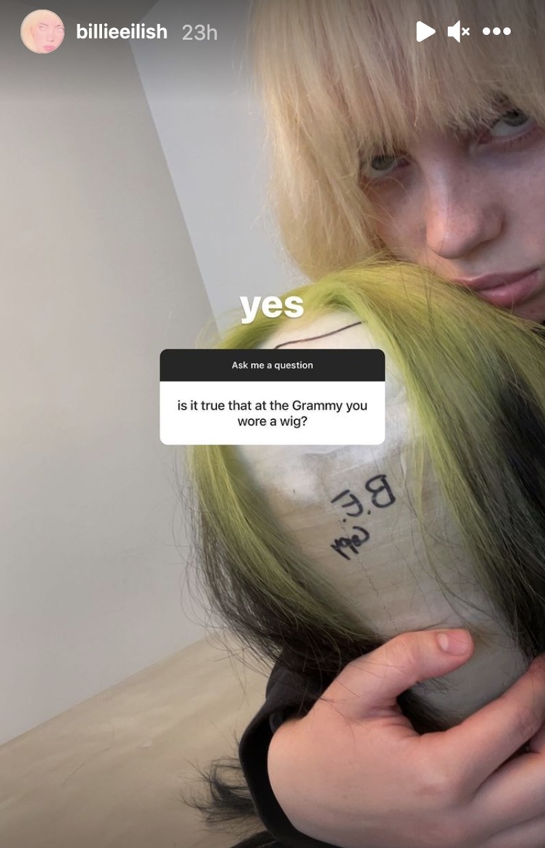 Billie Eilish Reveals Why She Hid Her Hair With A Wig