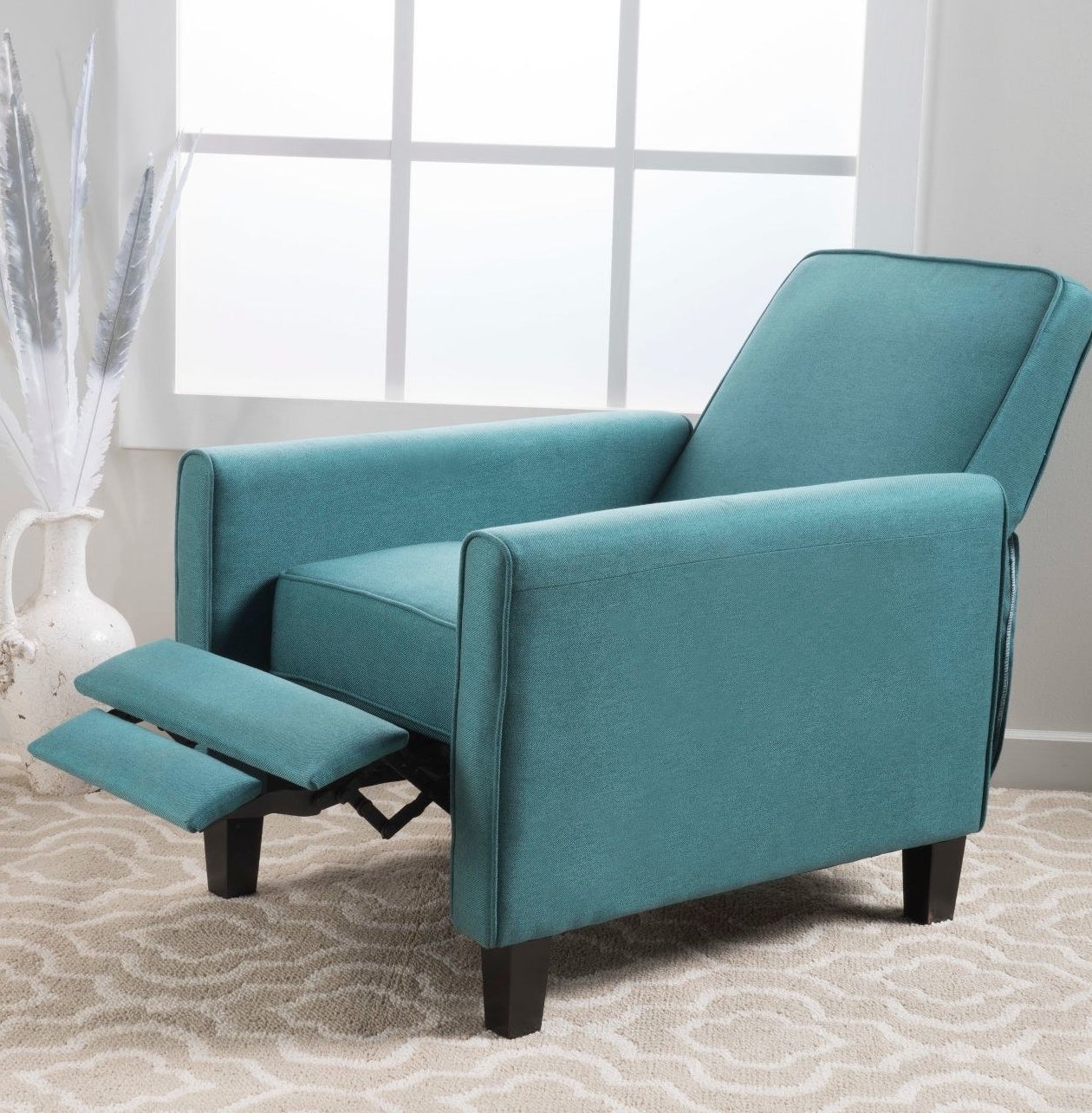 teal recliner