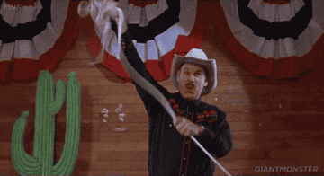 Christopher Guest with a lasso