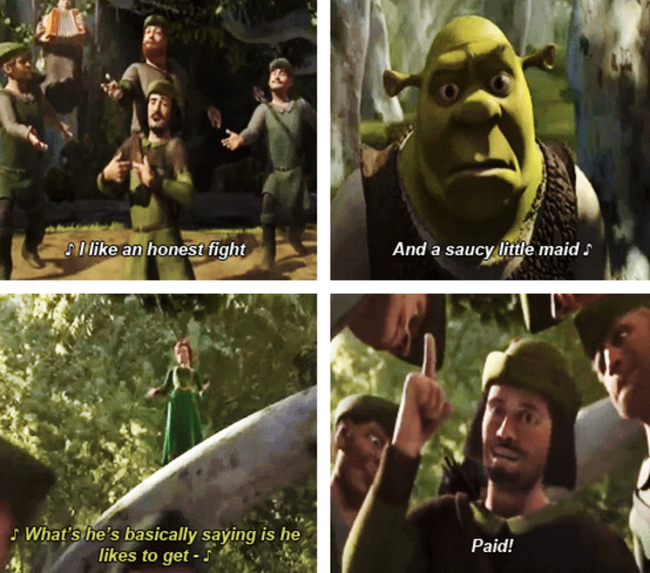 Shrek Fiona Kicks Robin Hood