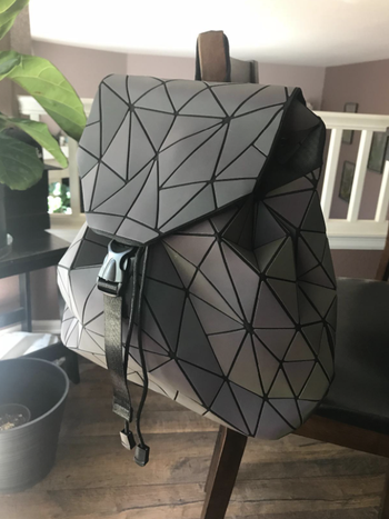 the backpack in daylight looking gray