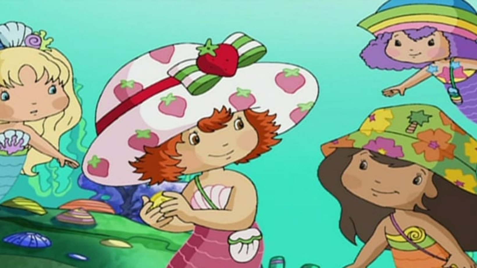 Strawberry Shortcake and her friends as mermaids