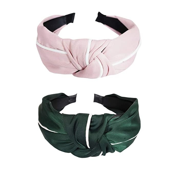 Green and pink striped headbands.