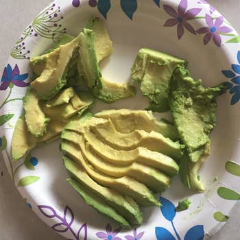 Reviewer's sliced avocado using product