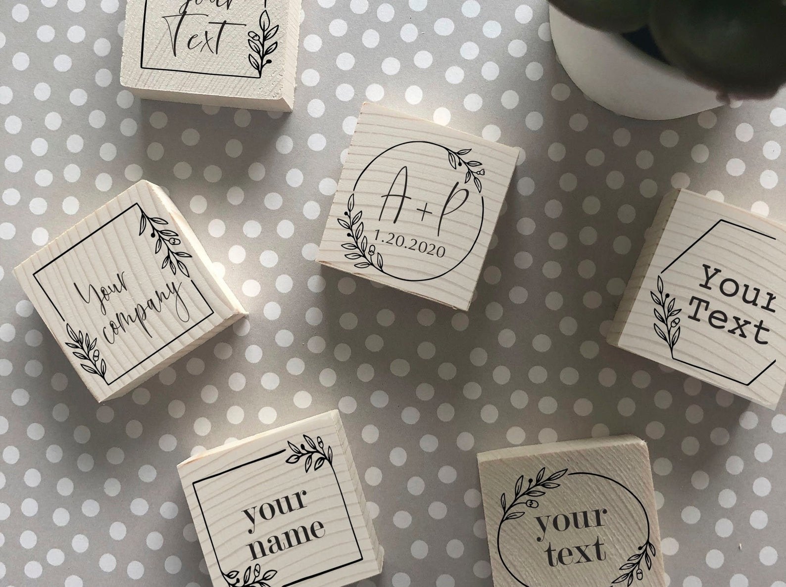 various stamps that say your name on them