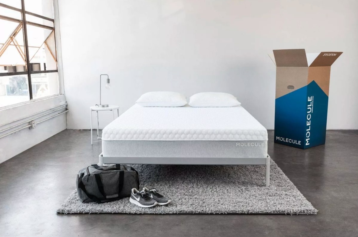 the mattress on a bed