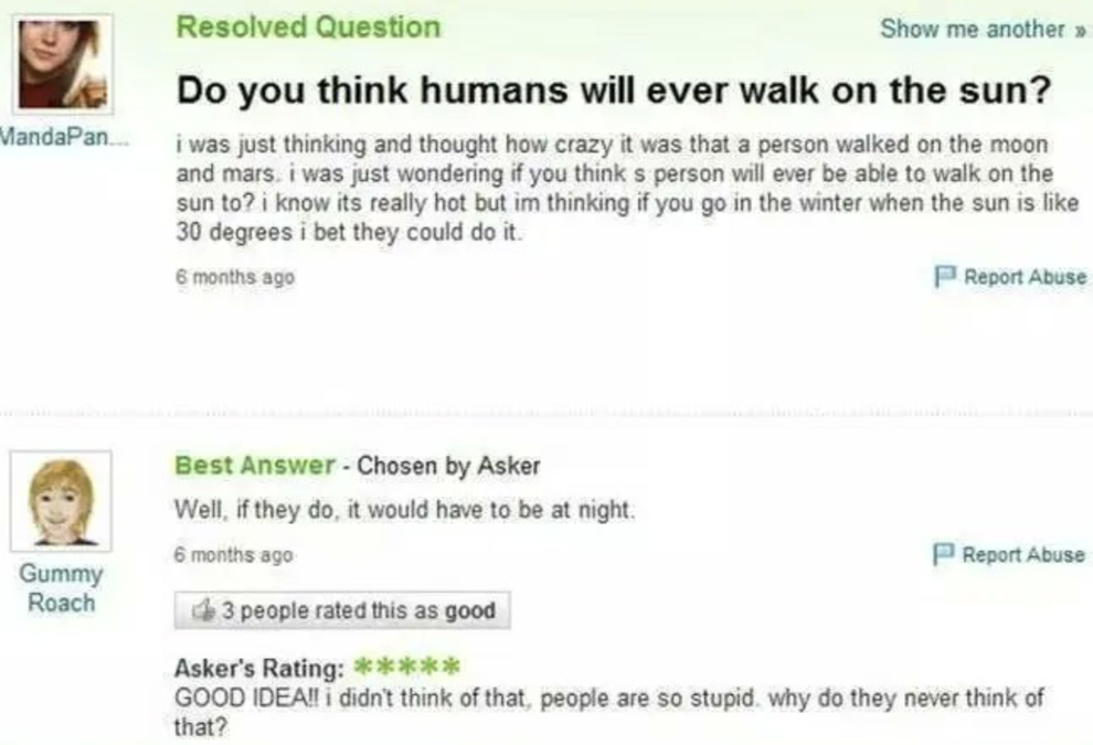 31 Hilarious Yahoo Answers Posts