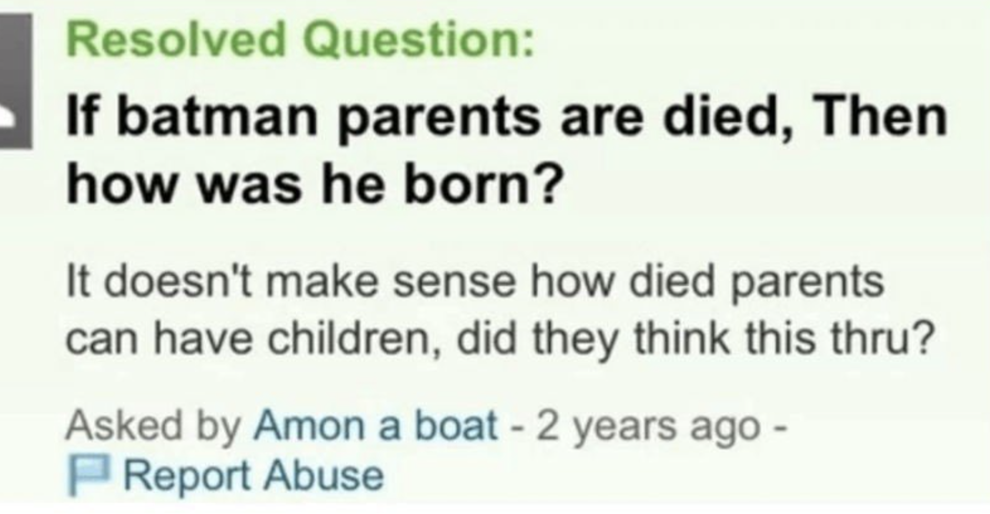 31 Hilarious Yahoo Answers Posts