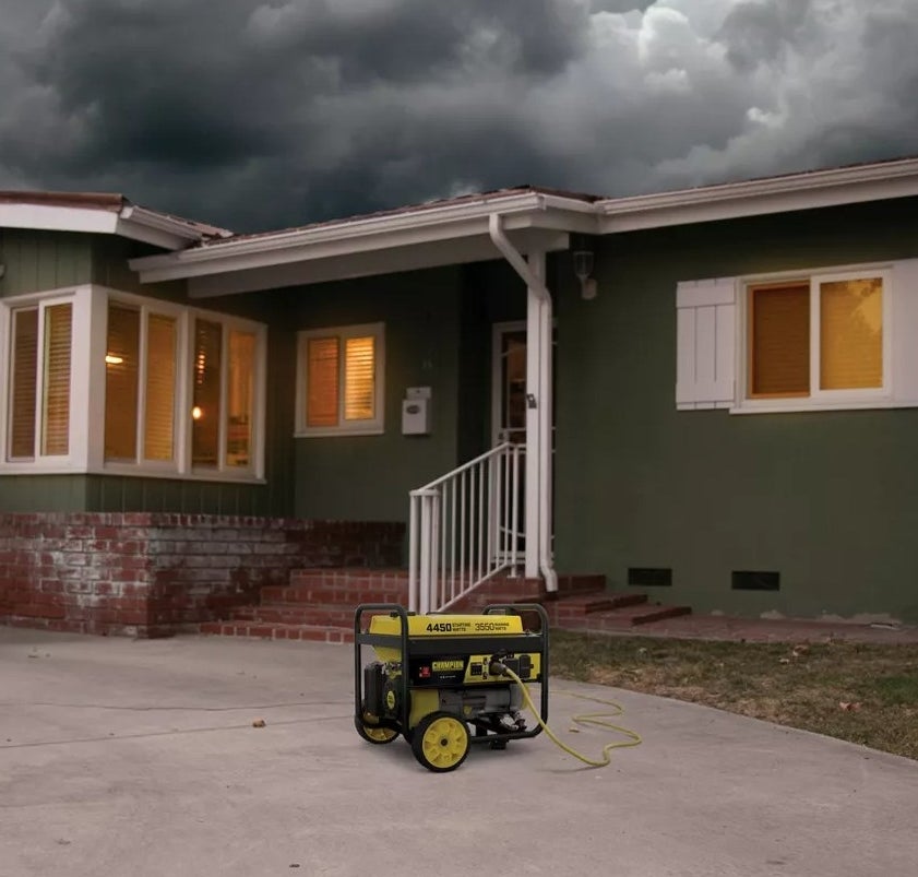 a yellow and black portable generator