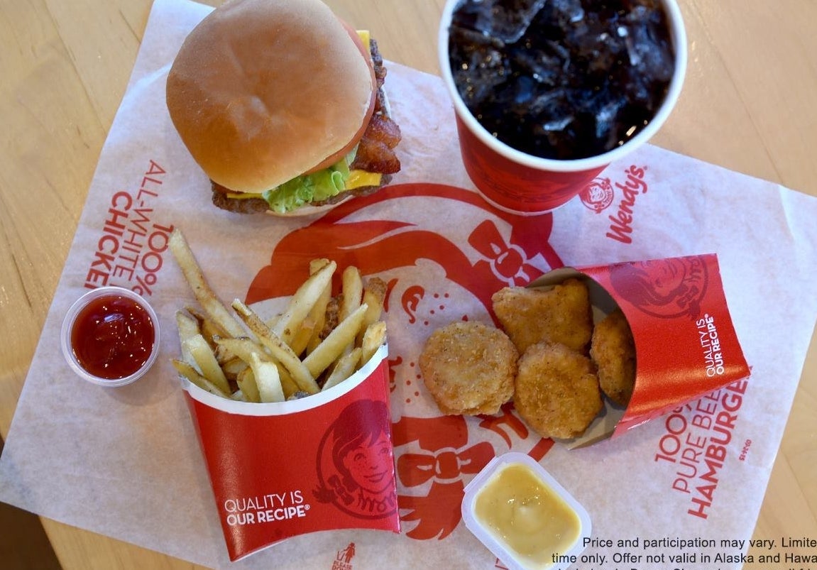 A selection of food from Wendy&#x27;s