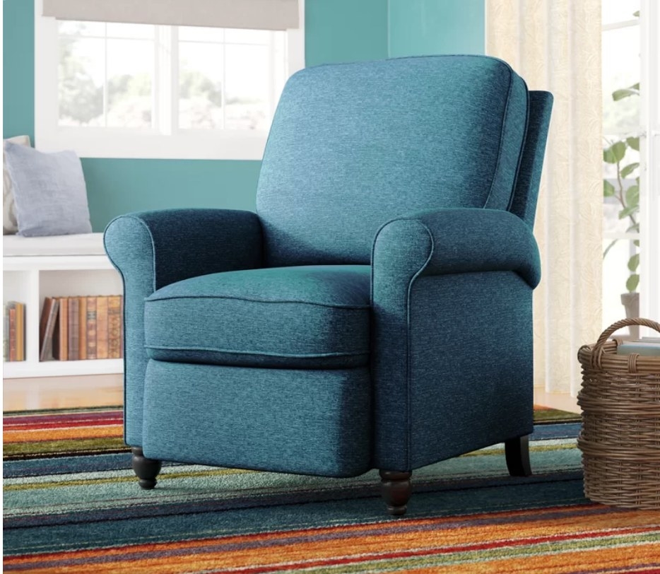 Blue recliner chair 