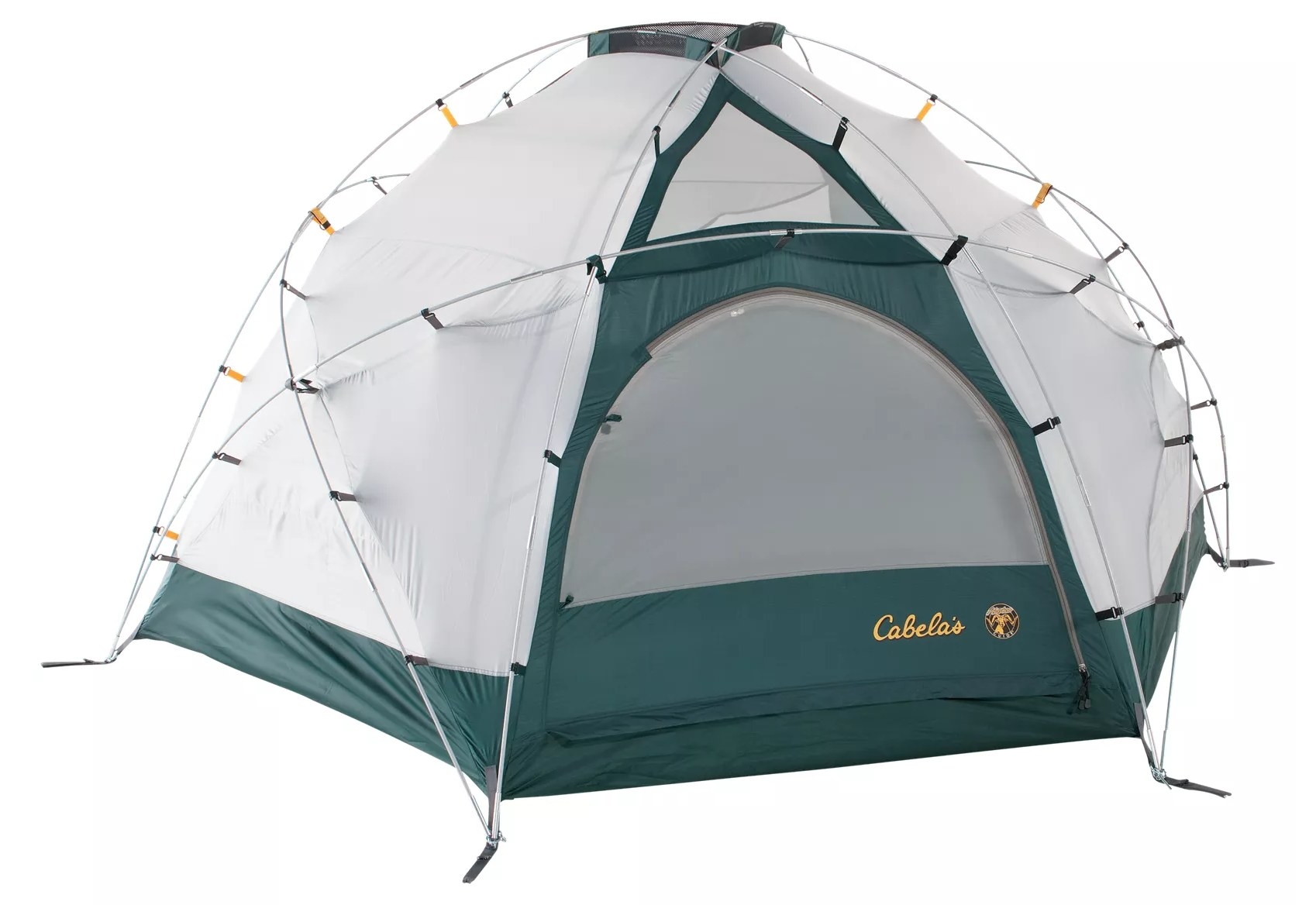 The four-person tent fully built