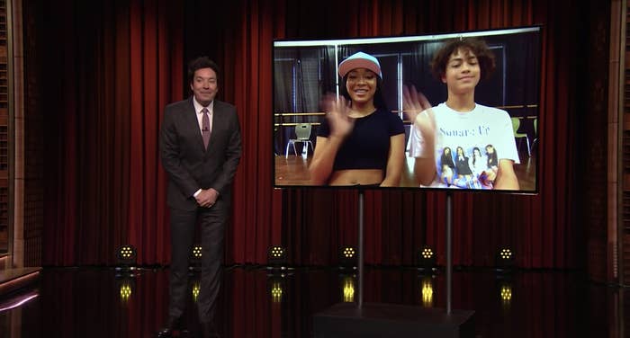 Jimmy Fallon interviewing original TikTok creators 