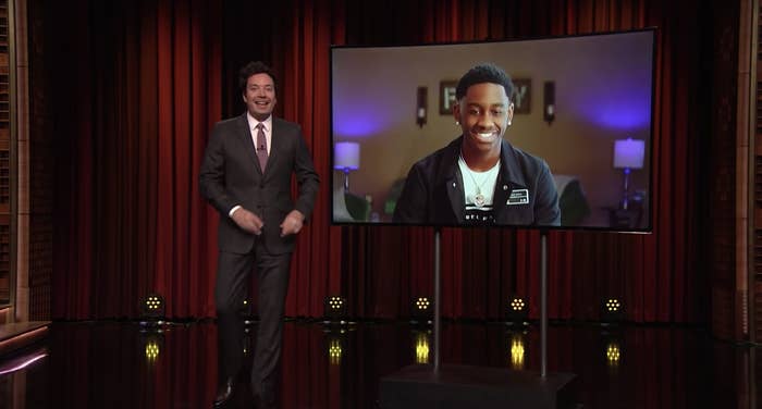 Jimmy Fallon interviewing original TikTok creators 