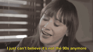 Rashida Jones shakes her head and sadly says &quot;I just can&#x27;t believe it&#x27;s not the 90s anymore&quot;
