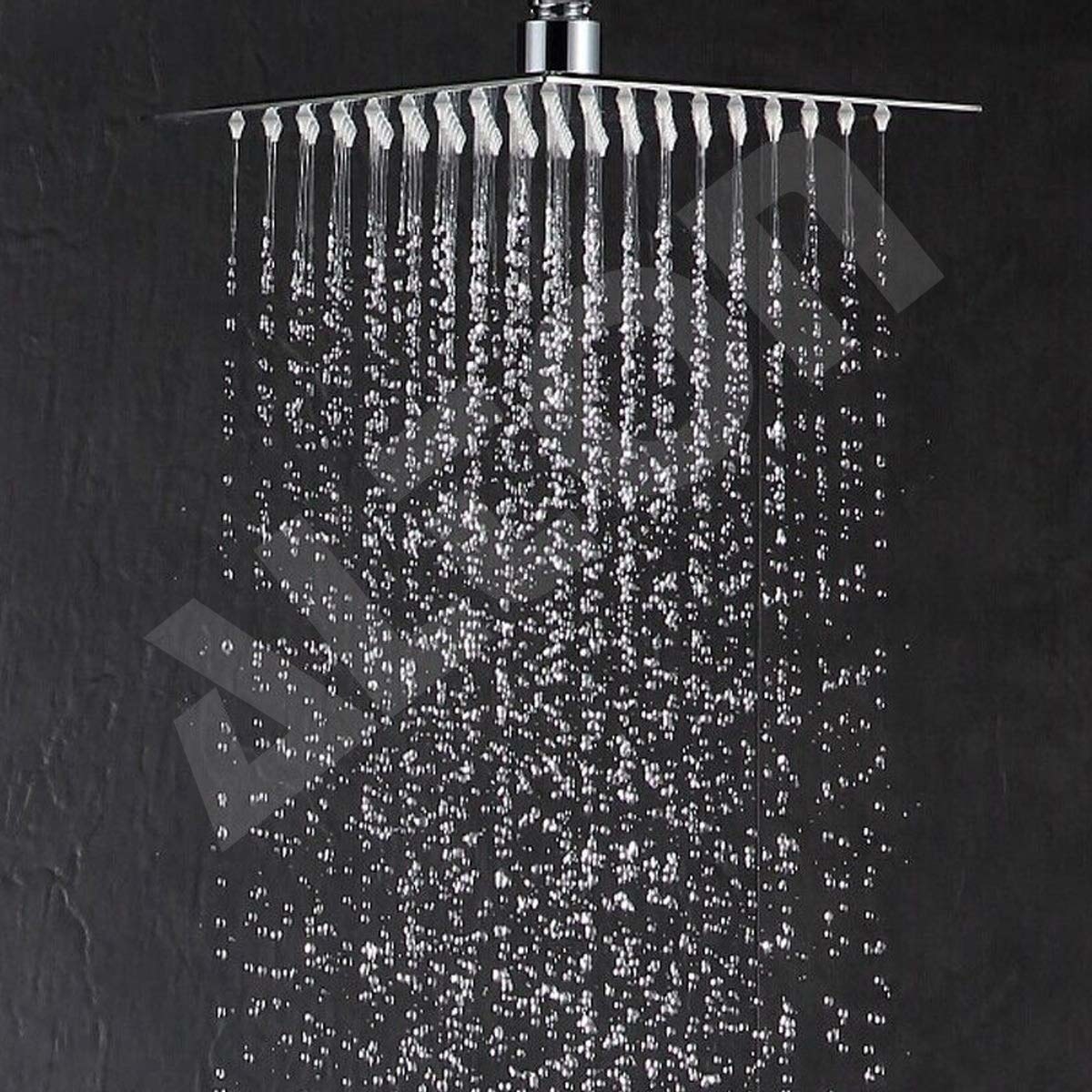 A showerhead with water pouring out of it