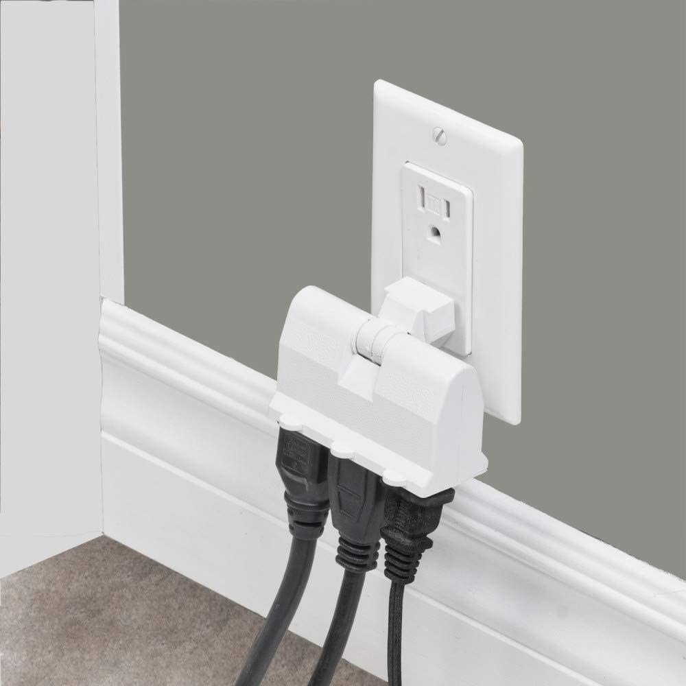 Three plugs plugged into the outlet