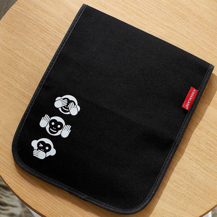 The clutch closed up on a coffee table