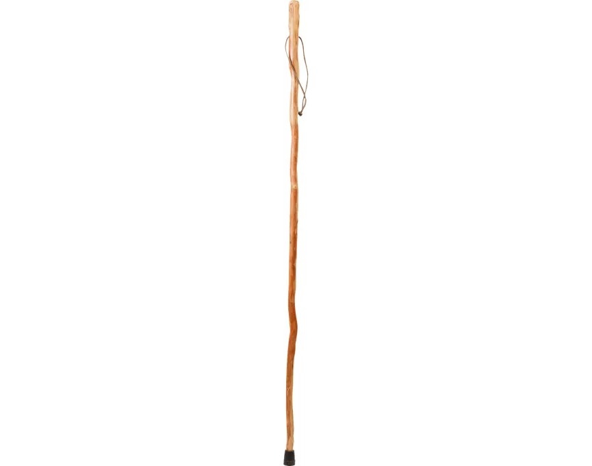 The wooden walking stick 
