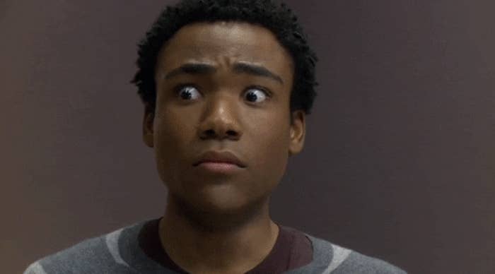 Man with nervous eyes looking frantically