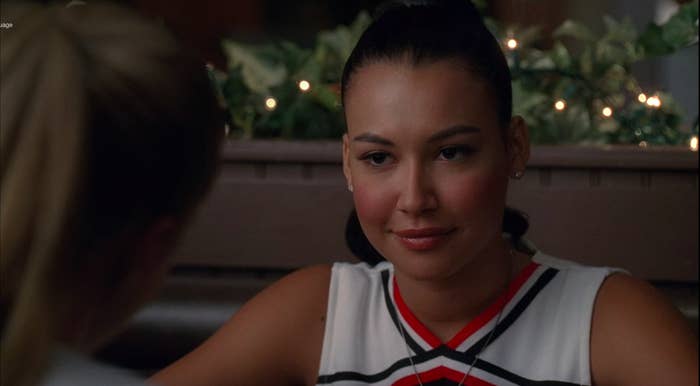 Santana having dinner with Brittany in "Glee"