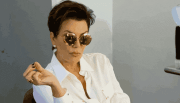 Kris Jenner wearing sunglasses