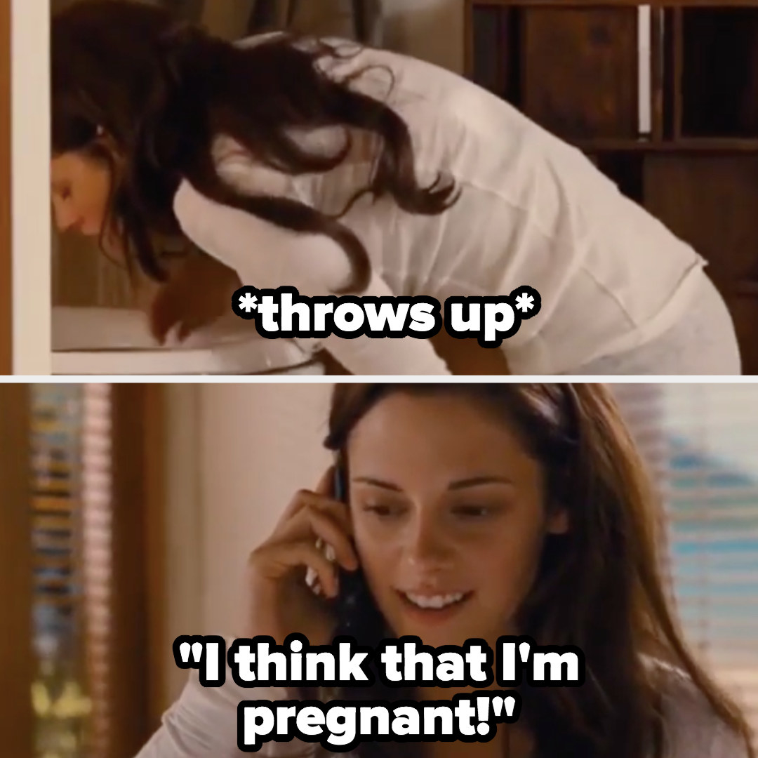 Bella throws up and realizes she&#x27;s pregnant in &quot;Breaking Dawn&quot;