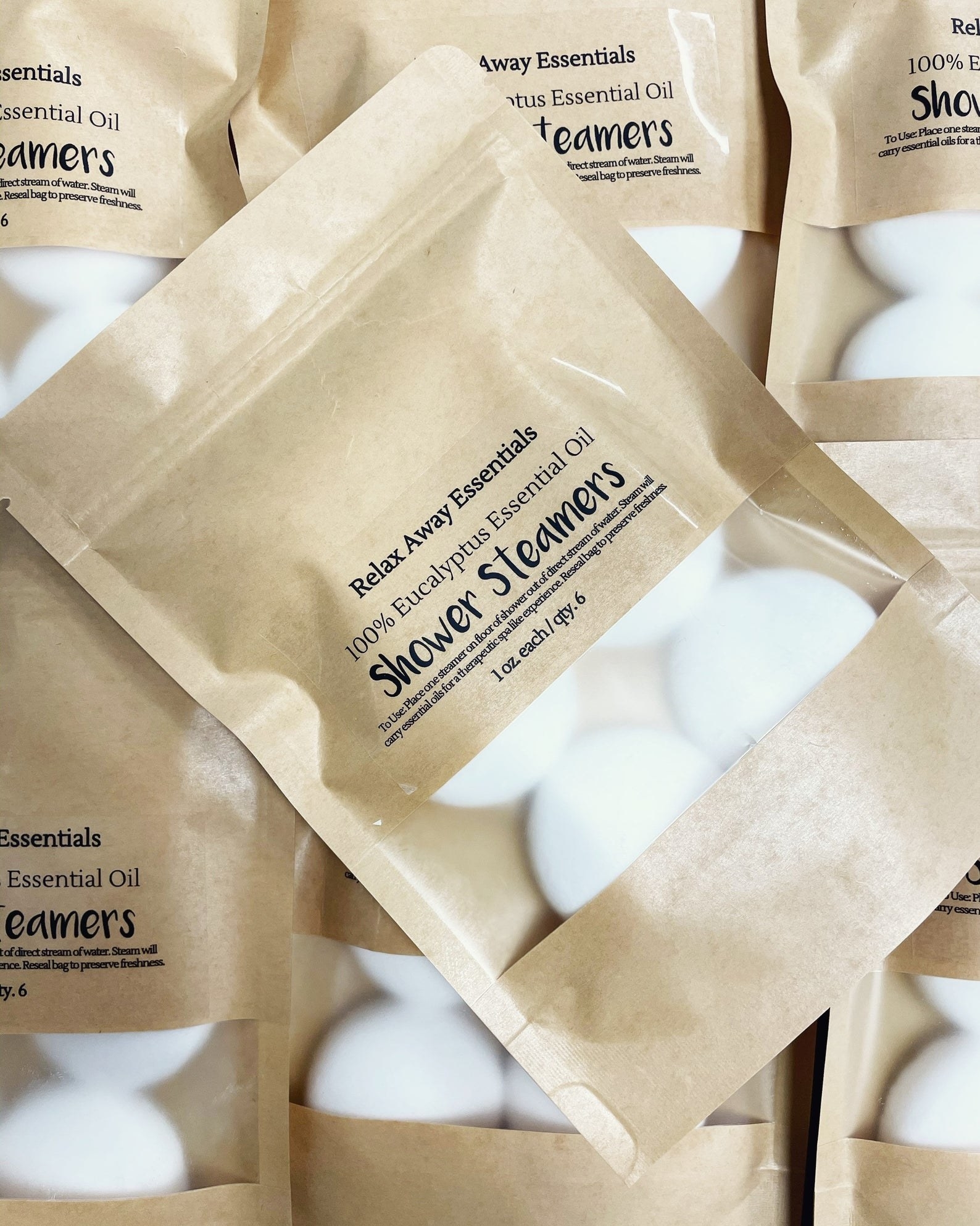 bags of shower steamers