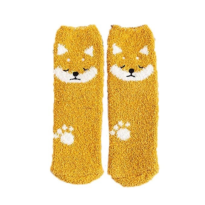 Yellow fox socks.