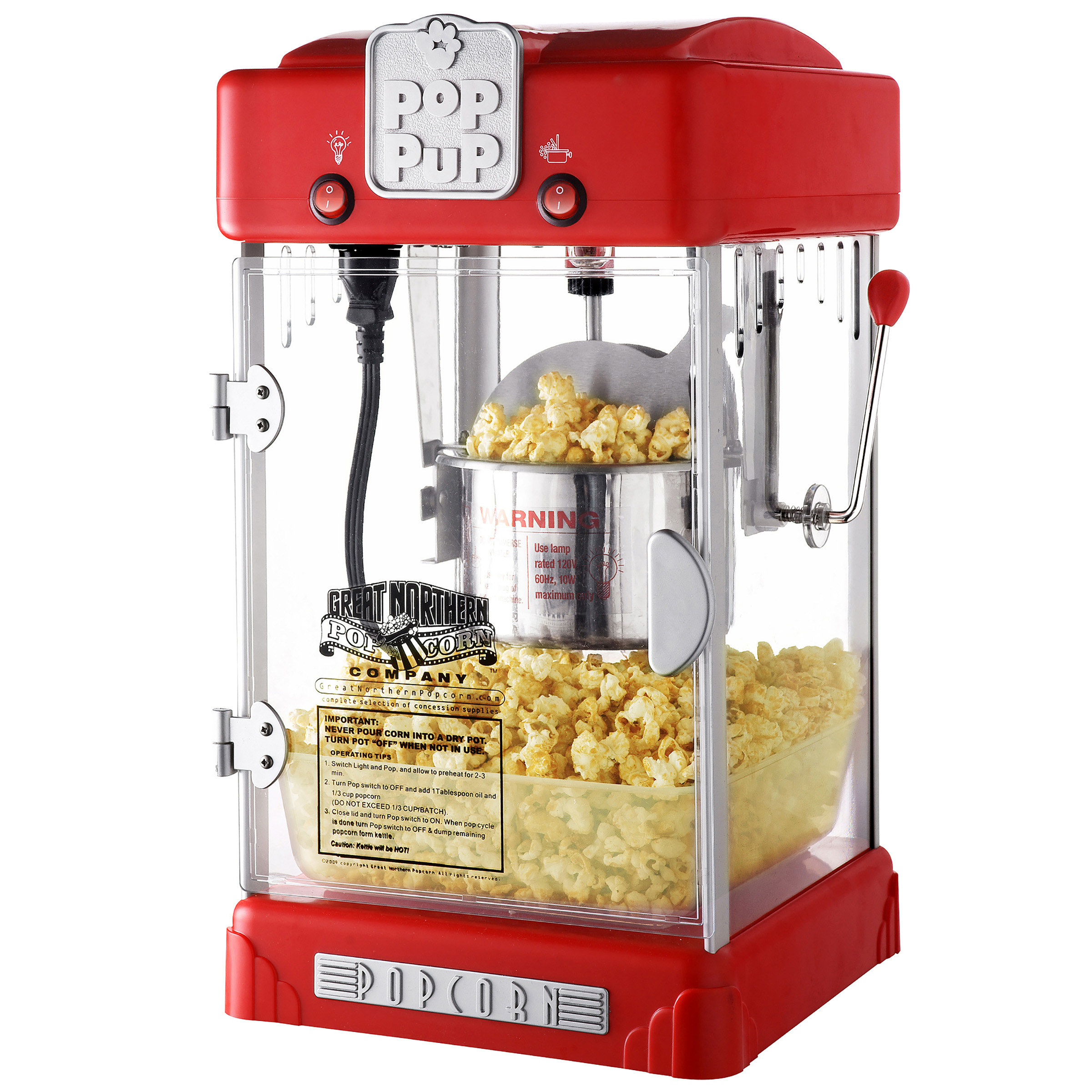 the red popcorn machine