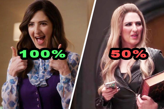 Good Janet being 100% good and Bad Janet being 50% good