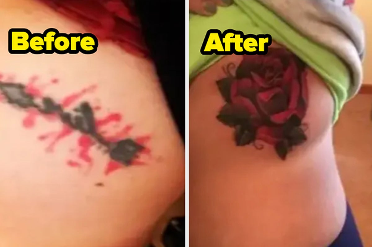 name cover up tattoos before and after