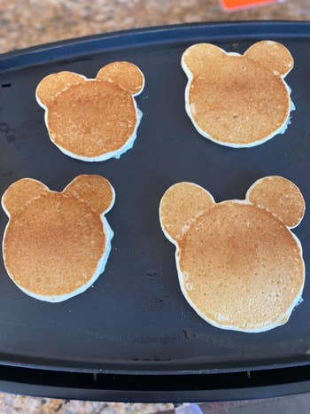 Reviewer photo of their Mickey Mouse pancakes