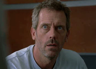 Dr. House looking confused 