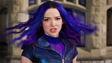 Dove Cameron as Mal from the show The Descendants going evil