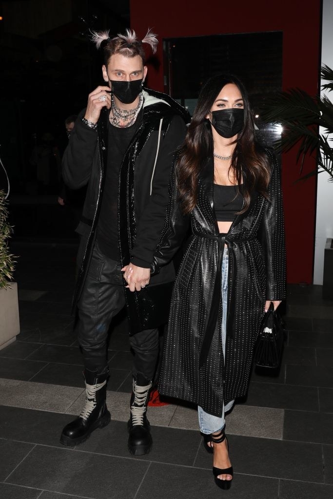 Machine Gun Kelly and Megan Fox are seen out to dinner at BOA