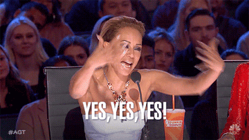 GIF saying, yes yes yes