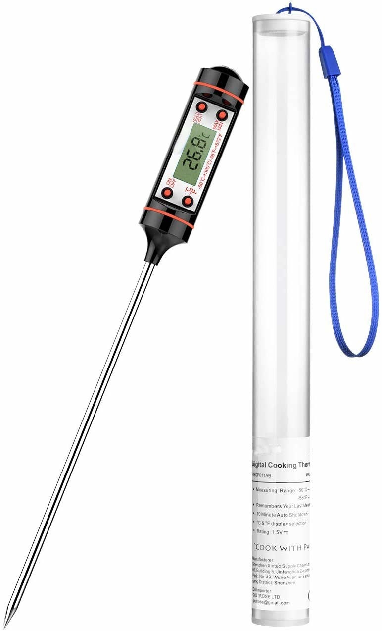 A digital thermometer 