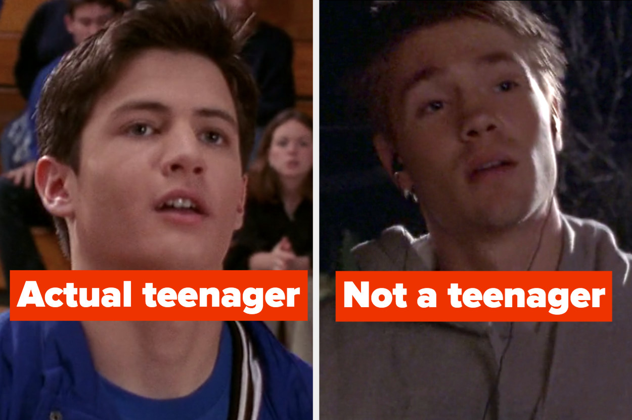 James Lafferty as Nathan labeled &quot;actual teenager&quot; alongside Chad Michael Murray as Lucas labeled &quot;not a teenager&quot;