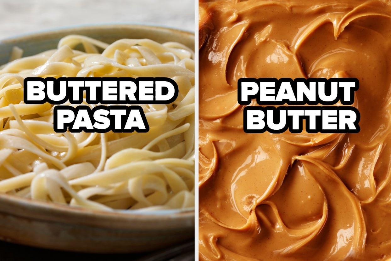 buttered pasta and peanut butter 