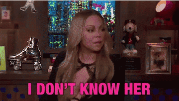 Mariah Carey saying, &quot;I don&#x27;t know her&quot;