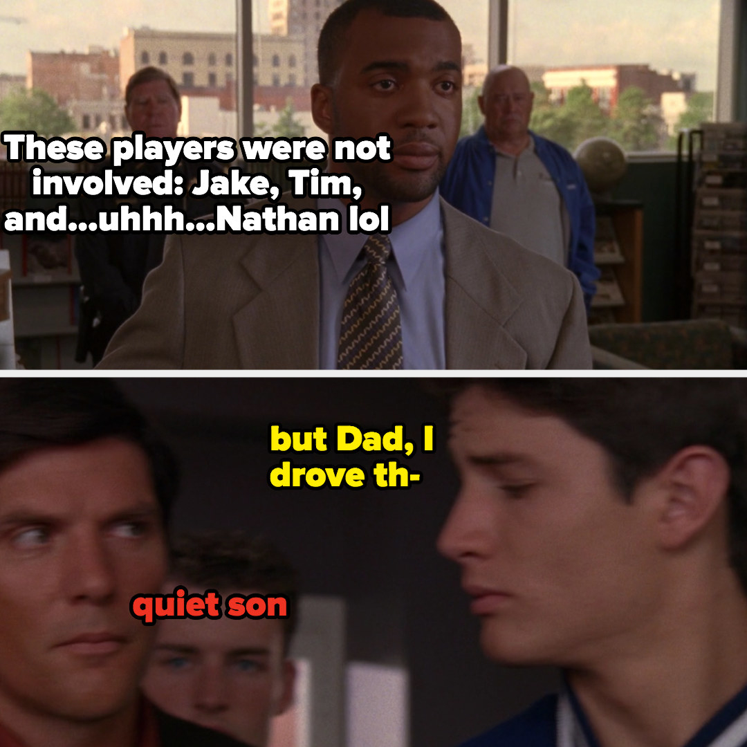 meme of Nathan saying &quot;but Dad I drove&quot; and Dan saying &quot;quiet son&quot;