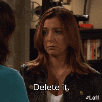Lily saying &quot;delete it!&quot; on How I Met Your Mother
