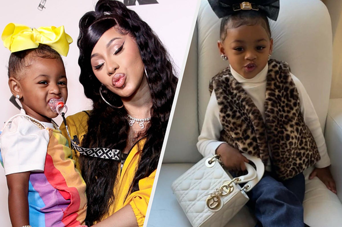 Cardi B Styles Daughter Kulture in Head - Toe Gucci With Sneakers – Rvce  News - to - gucci oversized sequin detail t shirt item